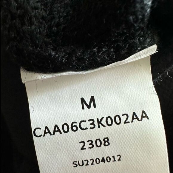 Cupshe Black Ribbed Bodycon Dress with Onyx Gigot Sleeve Medium - Picture 5 of 7